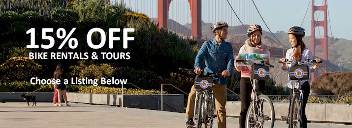 Save 15% Off San Francisco Bike Rentals and Bike Tours