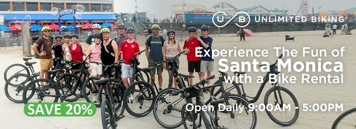 Santa Monica Bike and eBike Rentals. Save 20% with Coupon Code