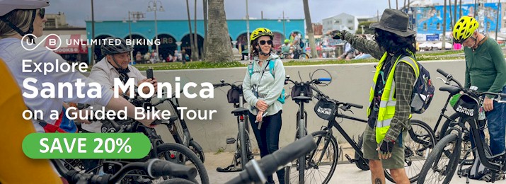 Santa Monica Bike & eBike Tours. Save 20% with Mobile-Friendly Coupon Code