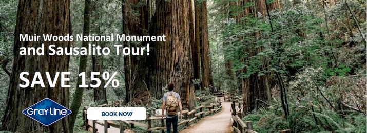 Muir Woods & Sausalito Tour. Save 15% with Coupon Code