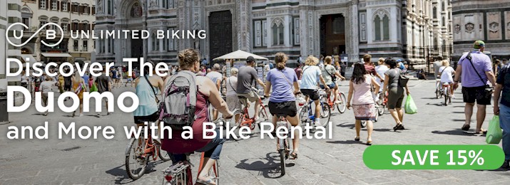 Florence Bike Rentals. Save 15% with Coupon Code