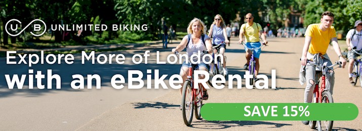 London Electric Bike Rentals. Save 15% with Coupon Code