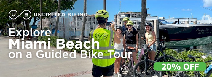 Miami Bike & eBike Tours. Save 20%