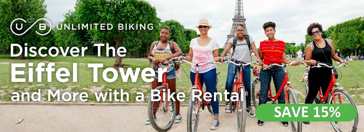 Paris Bike Rentals. Save 15% with Coupon Code