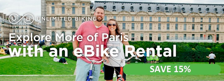 Paris Electric Bike Rentals. Save 15% with Coupon Code