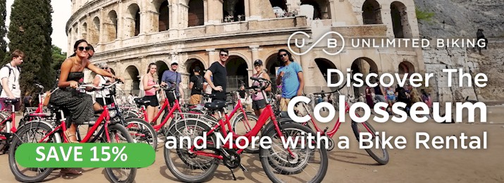 Rome Bike Rentals. Save 15% with Coupon Code