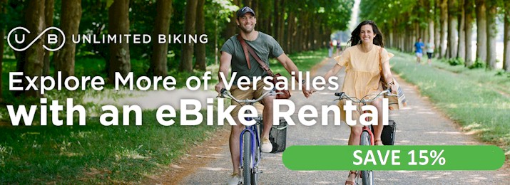 Versailles Electric Bike Rentals. Save 15% with Coupon Code