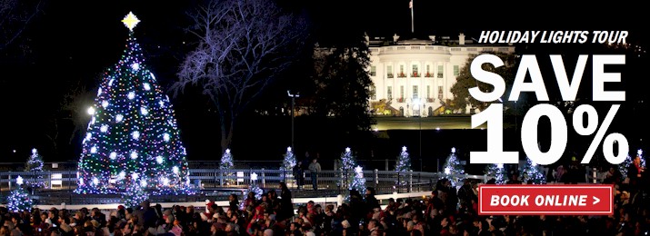 Washington DC Holiday Lights Tour Discount Tickets. Save 10% with Coupon Code