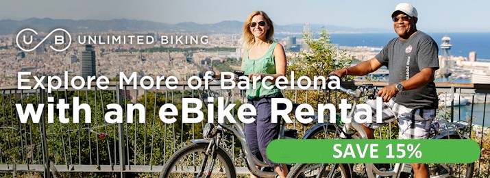 Barcelona Electric Bike Rentals. Save 15% with Coupon Code